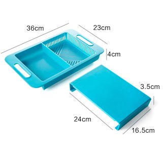 Kitchen Cutting Board with Drain Basket
