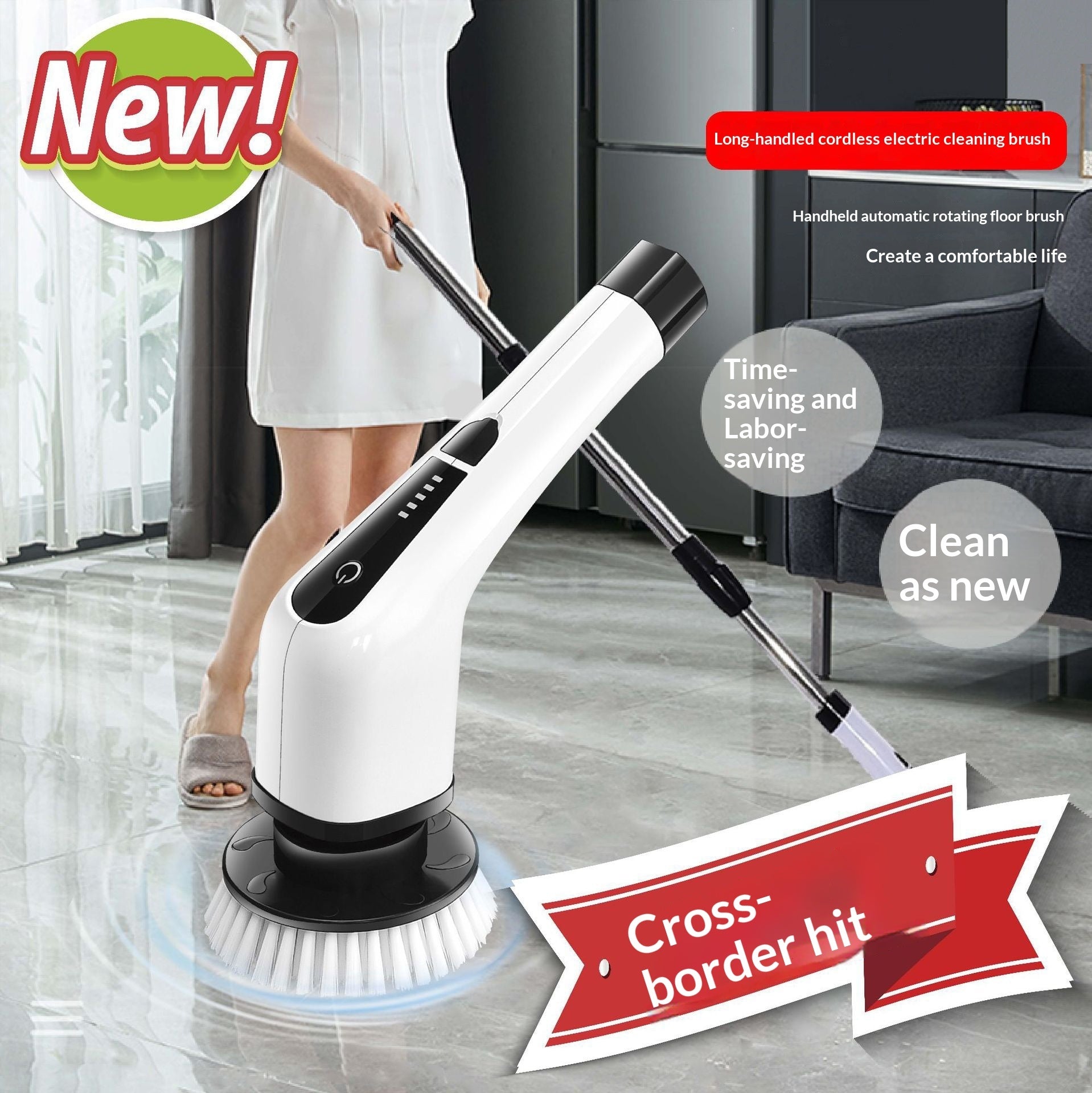 Multi-functional Cordless Electric Cleaning Brush For Home Use